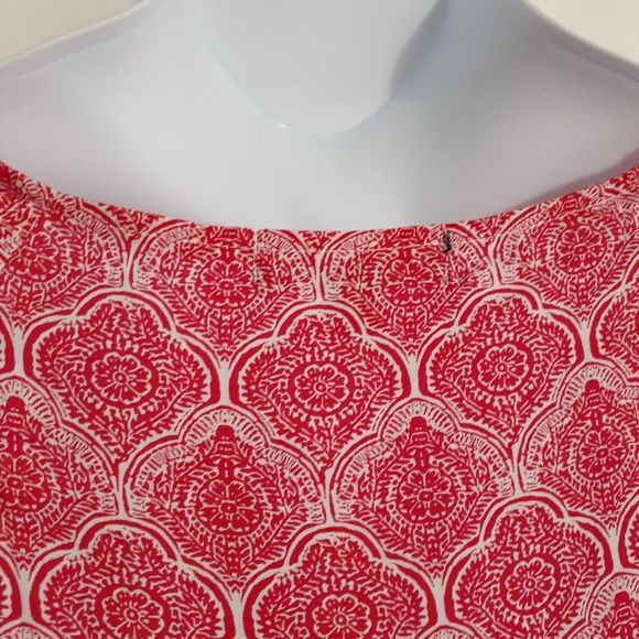 Ellos Red Floral Lightweight Dress 10 or 12 NWT - Picture 7 of 10